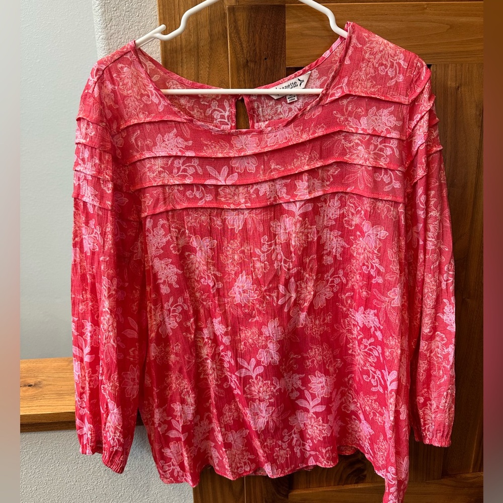 Nanette Lepore Pink Floral Blouse